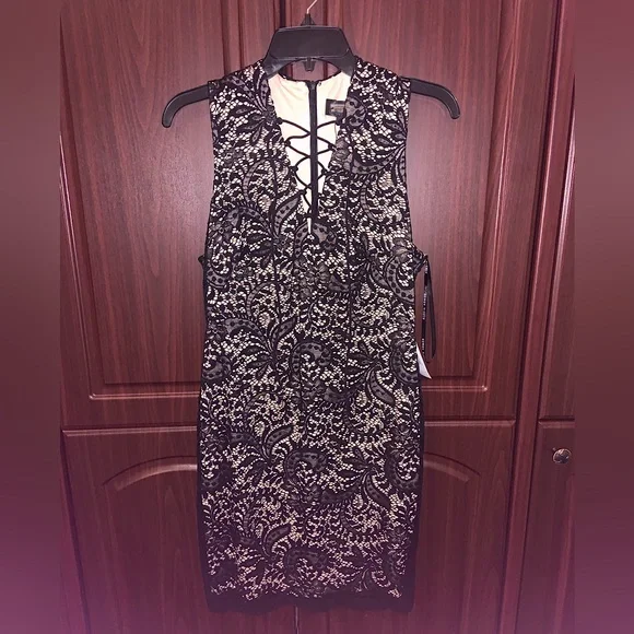Black Lace Up Alexia Admor Midi Dress Black Lace Up Alexia Admor Midi Dress